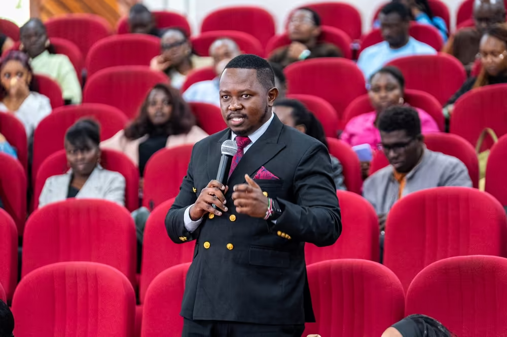AI consultancy keynote speaker addressing a business audience
